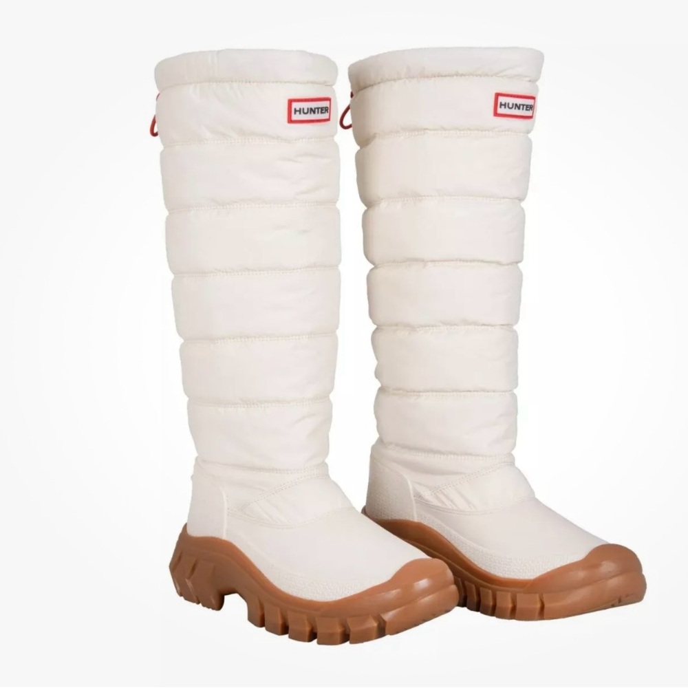 Hunter Intrepid Waterproof Tall Snow Boots Women’s 10 White